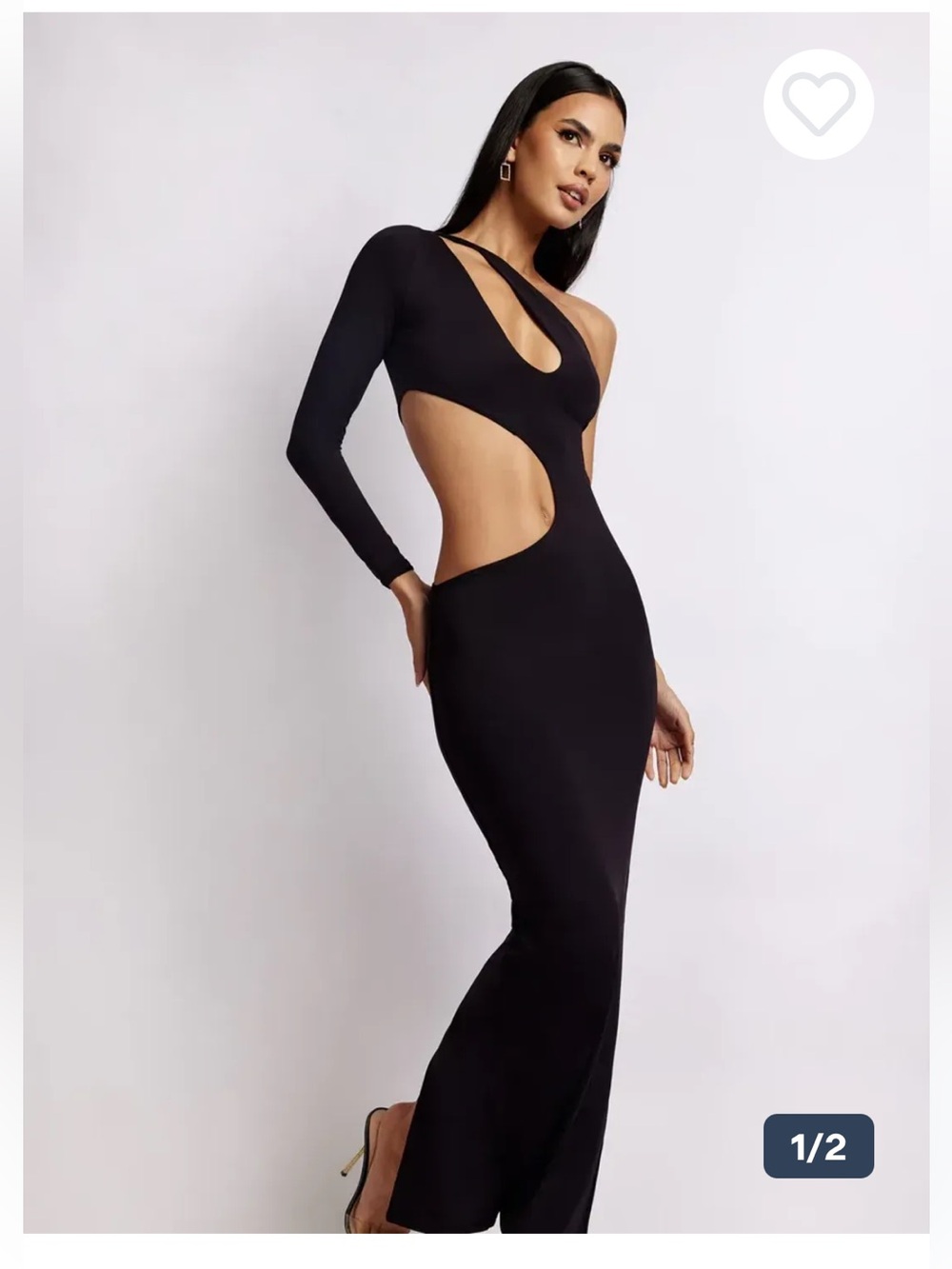 Meshki Joyce Black One Shoulder Sexy Bodycon size small